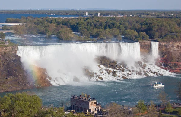 Blauw Groen Water Vallen Van Niagara Falls — Stockfoto