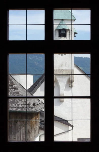 Castillo Hohensalzburg Sobre Casco Antiguo Salzburgo Austria —  Fotos de Stock