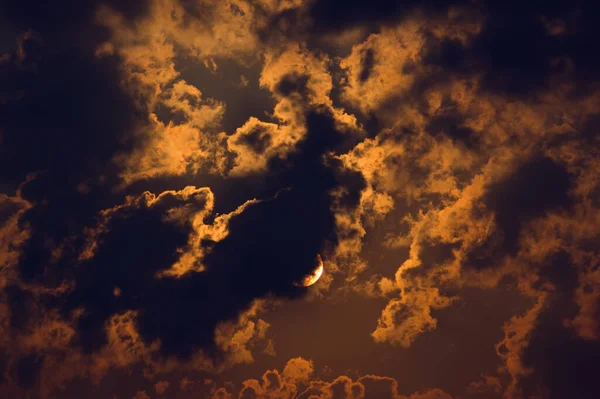 Pochmurne Niebo Ciemne Rano — Zdjęcie stockowe