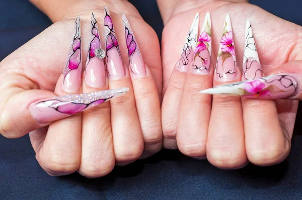Artificial nails art Stock Photo