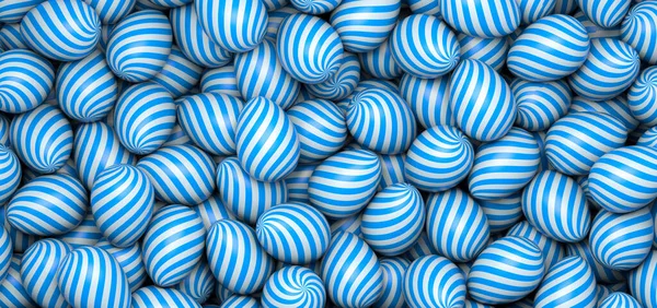 Fondo de huevos azules de Pascua. Ilustración de representación 3D . — Foto de Stock