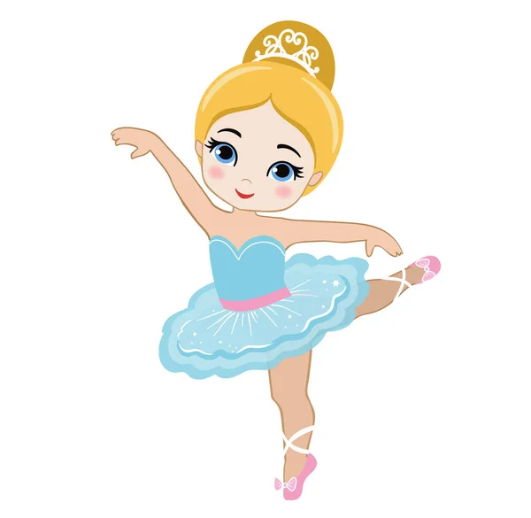 Ilustração vetorial de bailarina pequena bonito . — Vetor de Stock