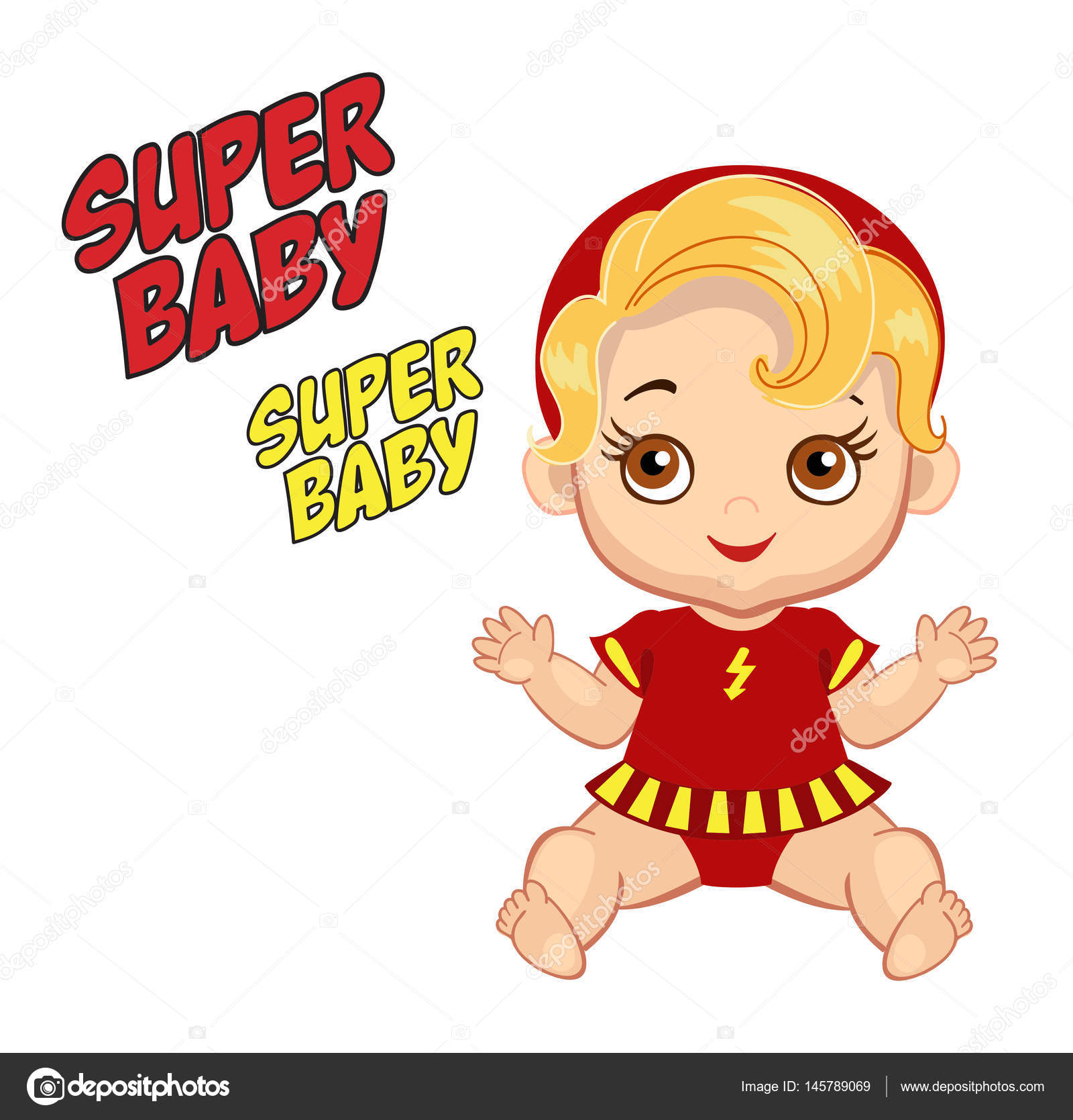 Illustration cute baby girl in the costume of a superhero. Stock Vector Image by ©Sandylevtov #145789069 Illustration cute baby girl in the costume of a superhero. Stock Vector Image by ©Sandylevtov #145789069