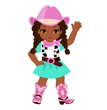 Beyaz arka plan üzerinde izole güzel cowgirl.