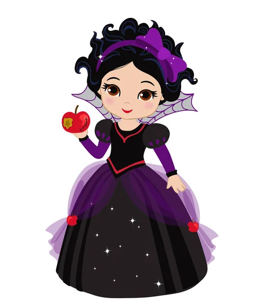 Illustratie van mooie halloween prinses. — Stockvector