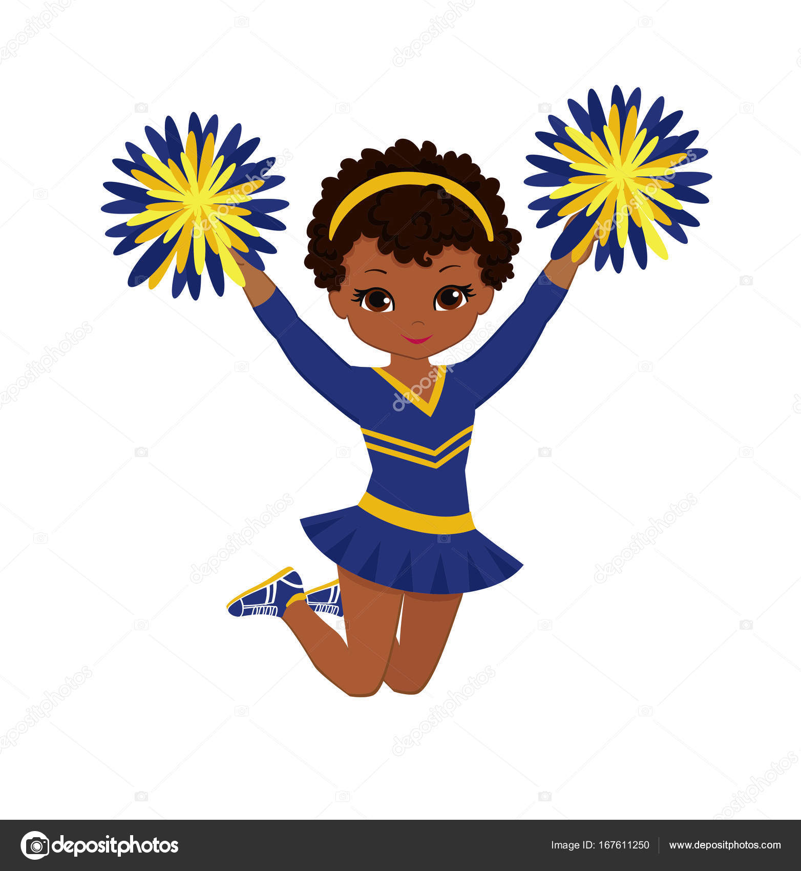 Green and Yellow Gold Cheerleader Pom Pom Vector Graphic Illustration Stock  Vector