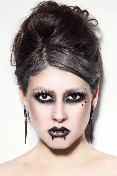 Girl with gothic make-up — Stock fotografie