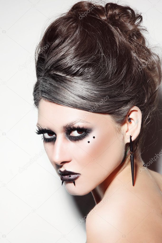 Girl with gothic make-up