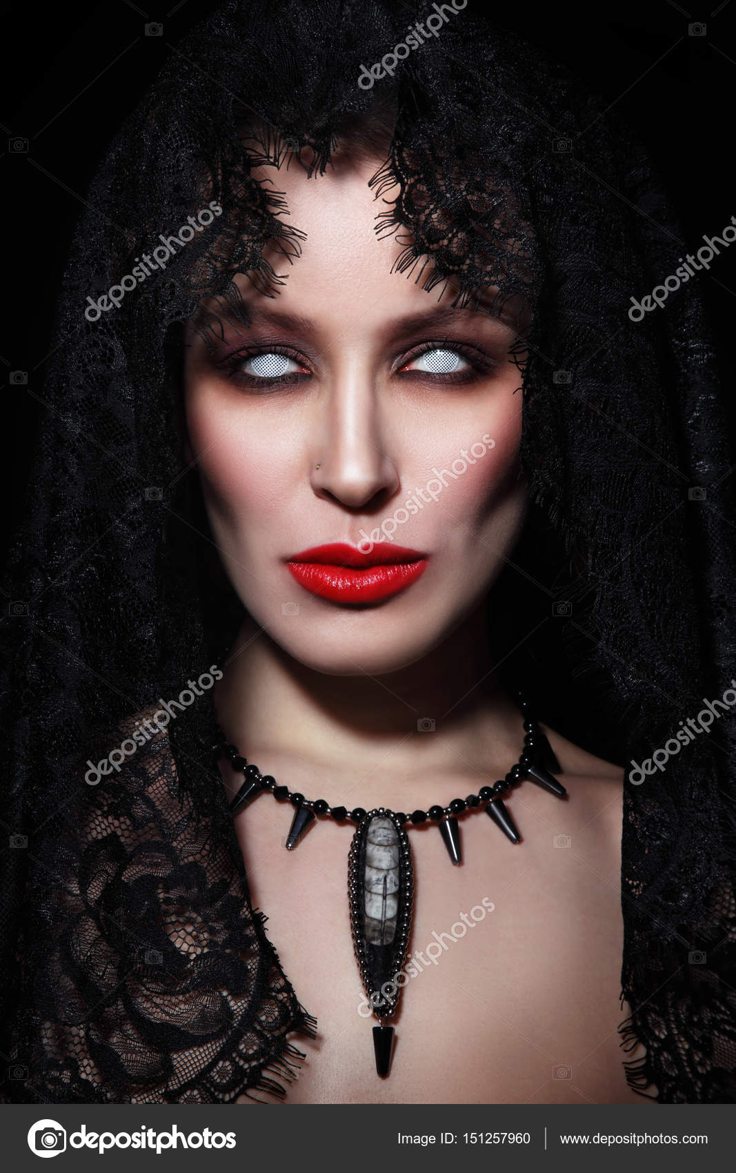femme avec zombie maquillage Halloween Photographie