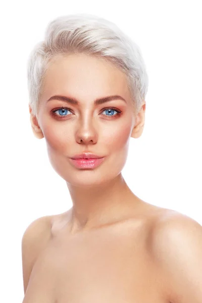 Blonde woman with clean fresh makeup — Stock Photo, Image