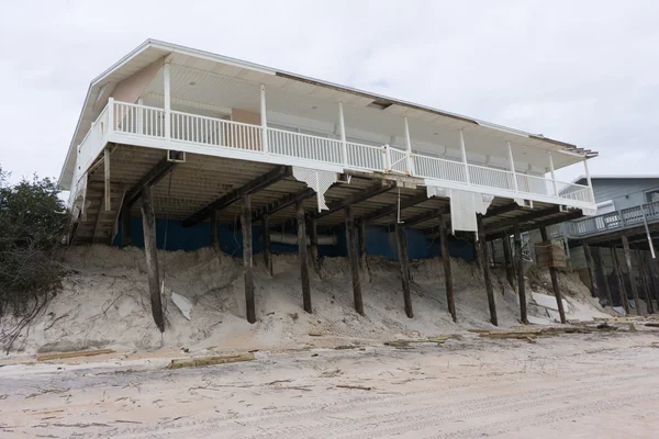 飓风过后上海滩房子 — 图库照片