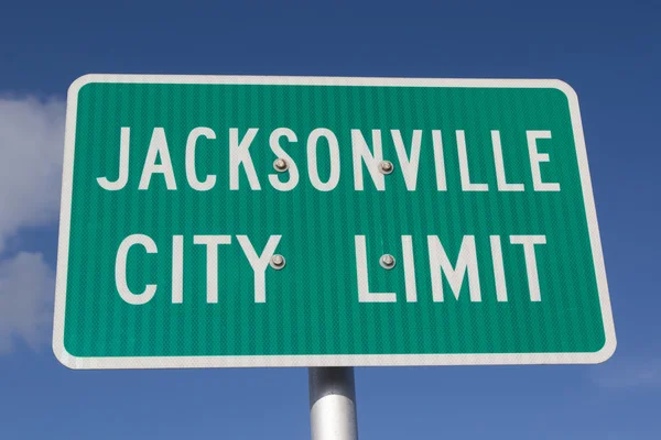 Znak w Jacksonville w stanie Floryda — Zdjęcie stockowe