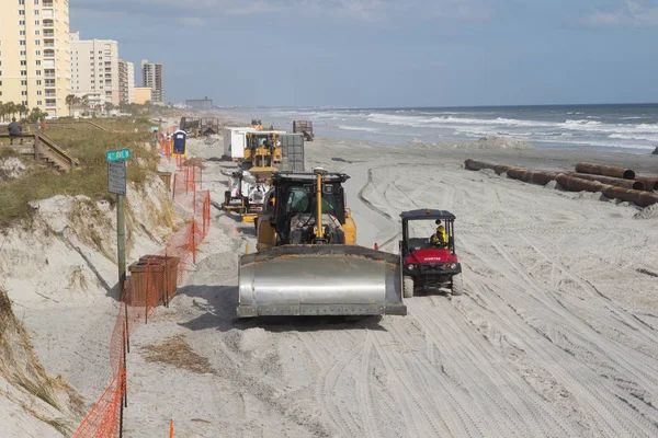 Beach Renourishment projektu — Zdjęcie stockowe