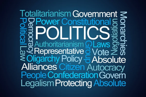 Politiek word cloud — Stockfoto