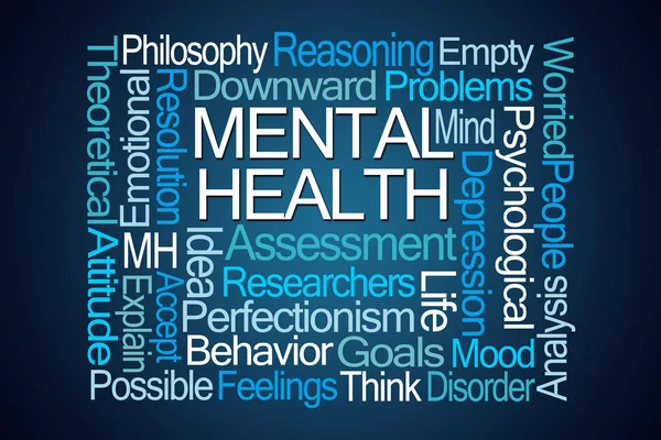 Mental Health Word Cloud — Stock Photo, Image