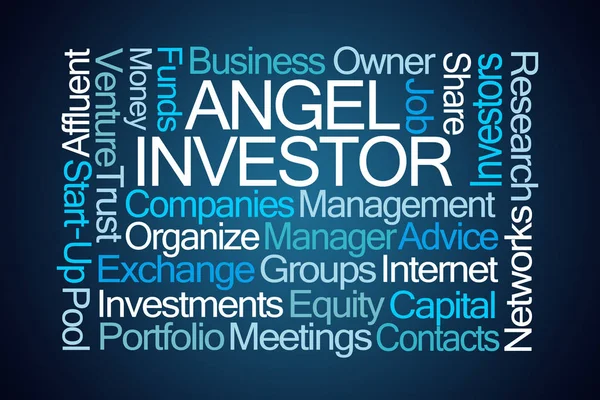 Anjo investidor nuvem palavra — Fotografia de Stock