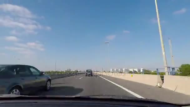 Valencia, İspanya sürüş Timelapse Pov — Stok video