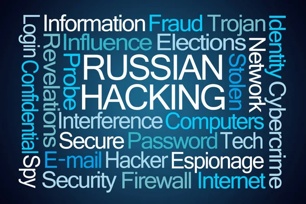 Russische hacken Word Cloud — Stockfoto