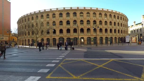 Valencia, Španělsko býčí aréna — Stock video