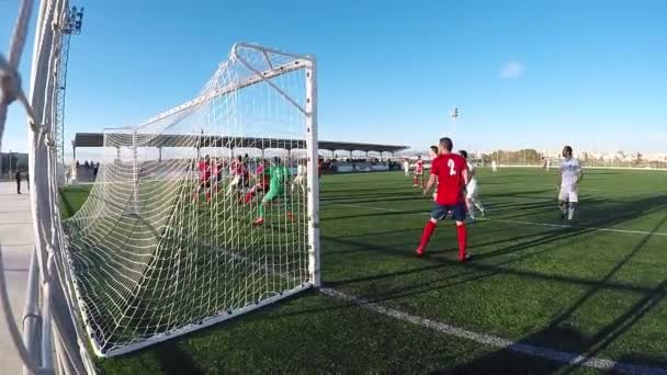 Männerfußballspiel — Stockvideo