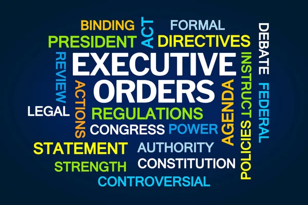 Executive Orders Word Cloud — Stock Photo, Image