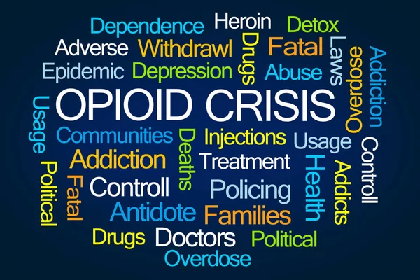 Opioïden Crisis Word Cloud — Stockfoto