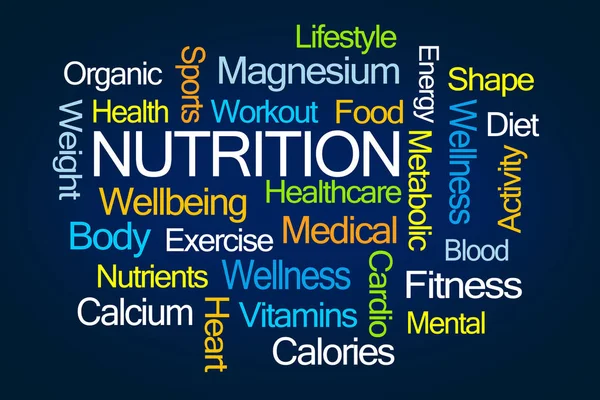 Nutrition word cloud — Stockfoto