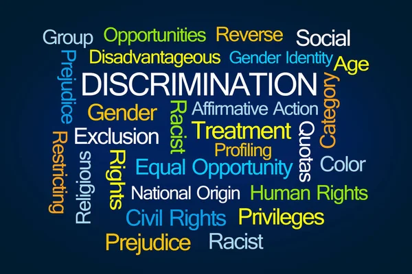 Awan kata diskriminasi — Stok Foto