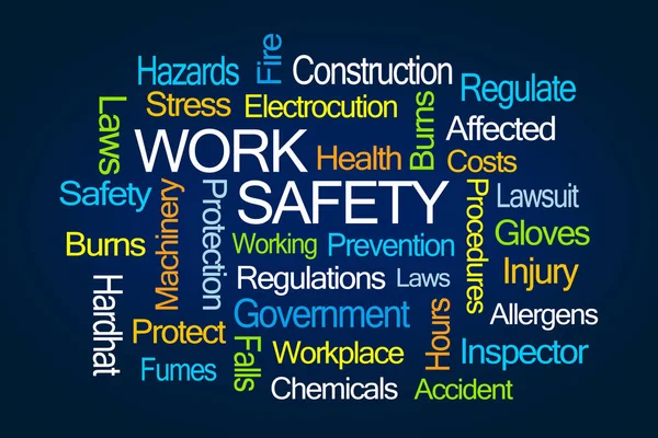 Seguridad en el trabajo Word Cloud —  Fotos de Stock