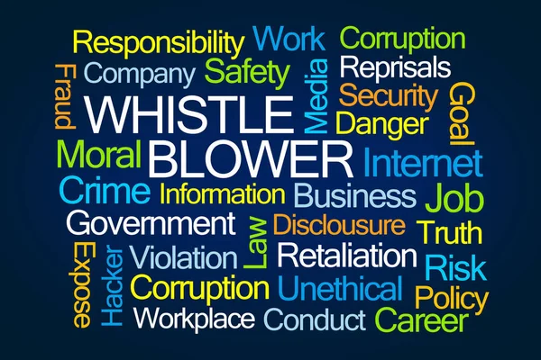 Whistle blower word cloud — Stockfoto