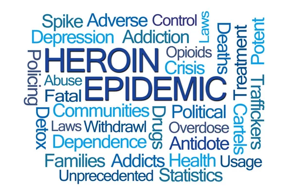 Heroína Epidemia Word Cloud — Fotografia de Stock