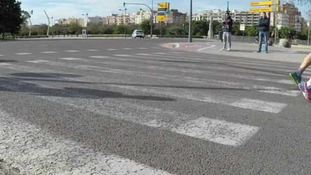 Mujer Runners in Slow Motion — Vídeo de stock
