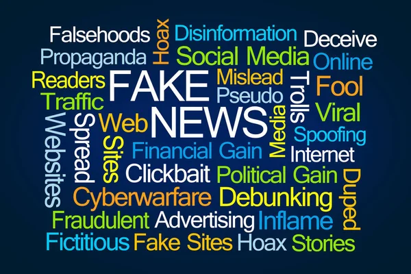 False notizie Word Cloud — Foto Stock