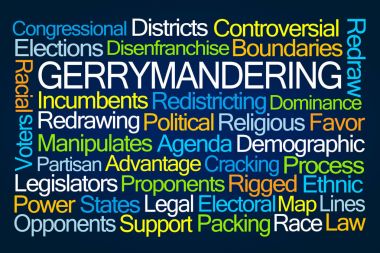 Gerrymandering Word Cloud clipart