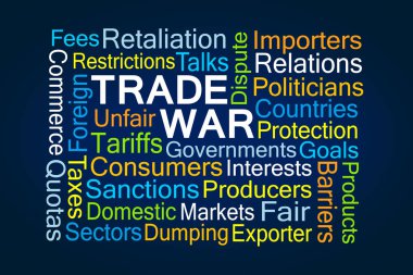 Trade War Word Cloud clipart