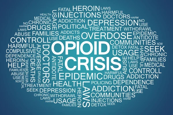 Opioïden Crisis Word Cloud — Stockfoto