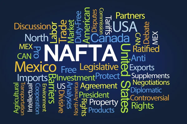 Nafta 단어 구름 — 스톡 사진