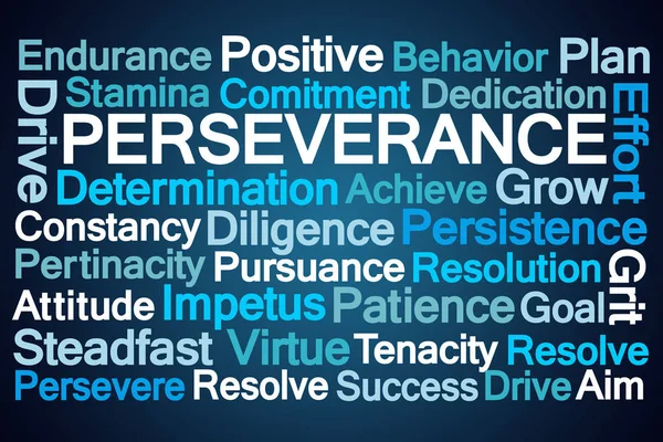 Perseverança Word Cloud — Fotografia de Stock