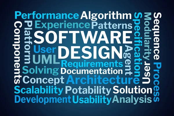 Software ontwerp word cloud — Stockfoto