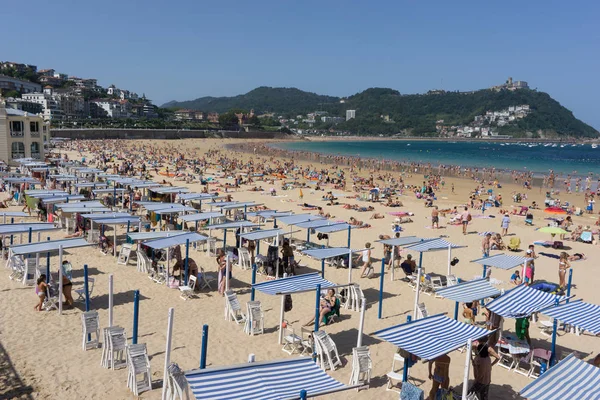 San Sebastian Concha Beach — Stock fotografie