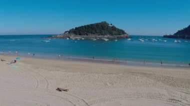 San Sebastian, İspanya 'daki La Concha Plajı