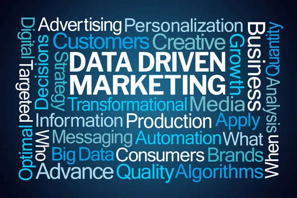 Dati di marketing guidato Word Cloud — Foto Stock