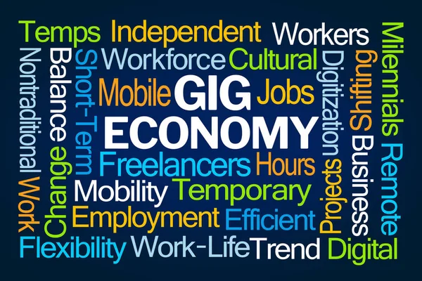 Gig ekonomi Word Cloud — Stockfoto