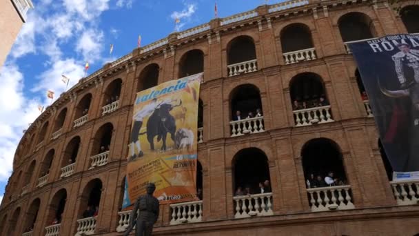 Valencia Spanyolország Március 2018 Ban Plaza Toros Bikaviadal Aréna Valenciában — Stock videók