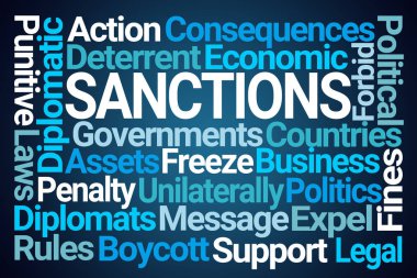 Sanctions Word Cloud clipart