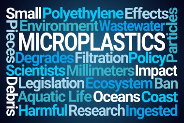 Microplastics kelime bulutu