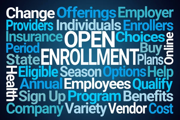 Open Enrollment Word Cloud — Stockfoto