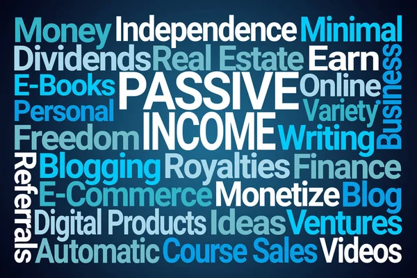 Passive Income Word Cloud — Stock Photo, Image