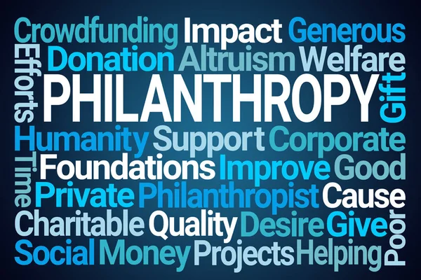 Philanthropy Word Cloud — Stock Photo, Image