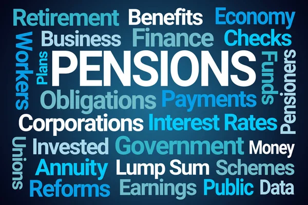 Pensiones Word Cloud — Foto de Stock